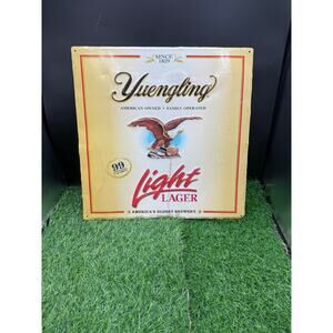 Yuengling Light Lager Brewery Metal Tin Beer Square Sign - 16” x 16”